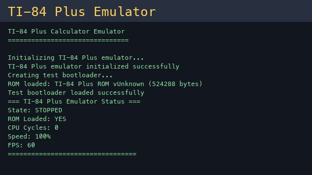 TI-84 Plus Emulator screenshot